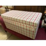 A rectangular upholstered ottoman seat, length 106cm, depth 52cm, height 52cm