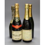 One bottle of Dom Ruinart Champagne, 1973 (250th Anniversary), one bottle of Perrier-Jouet NV and
