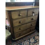 A Victorian mahogany chest of drawers, width 107cm, depth 49cm, height 112cm