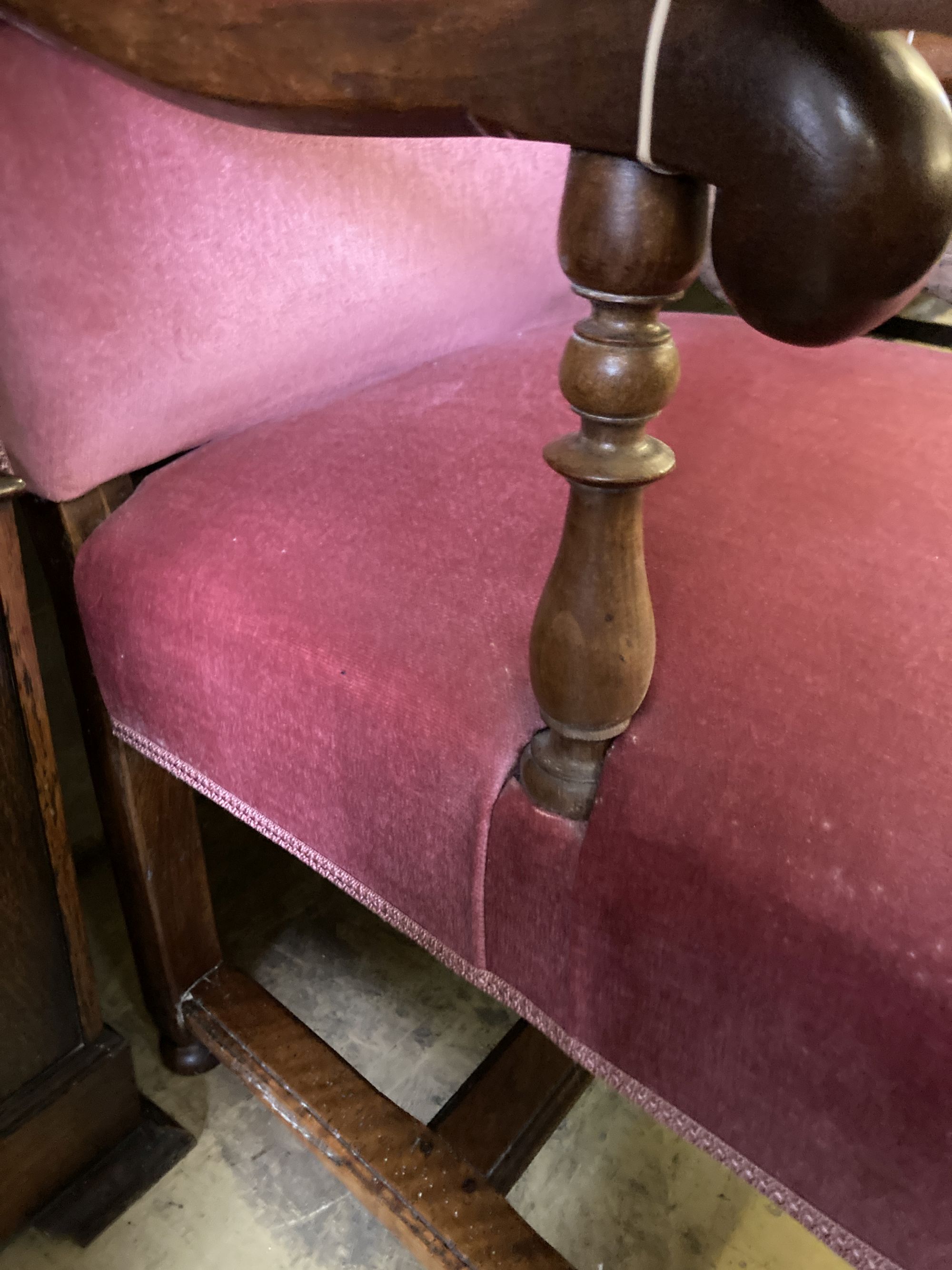 A walnut upholstered elbow chair, circa 1700 - Image 4 of 4