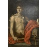 19th century Italian School, oil on panel, John the Baptist after Genovo Cali, 14 x 9cm,