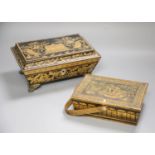 A Regency Penwork box and one other, 22cm