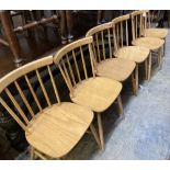 A set of six ZPM Randomsko mid century chairs