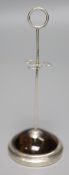 A George V silver and tortoiseshell mounted hatpin stand, Samuel M. Levy, Birmingham, 1923, height