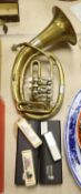 Two Hohner Chromica 280c's, three other harmonica's and a French horn