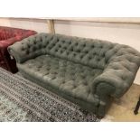 A Victorian buttoned fabric Chesterfield settee, width 180cm depth 82cm height 65cm