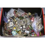 A large quantity of assorted costume jewellery.