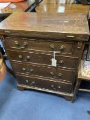 A small reproduction George III style mahogany batchelor's chest, width 57cm, depth 30cm, height