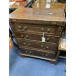 A small reproduction George III style mahogany batchelor's chest, width 57cm, depth 30cm, height