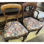 A Victorian rosewood oval tilt top loo table, length 150cm, depth 110cm, height 74cm and a matched