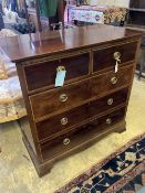 An Edwardian Maples banded mahogany chest, width 107cm, depth 56cm, height 108cm