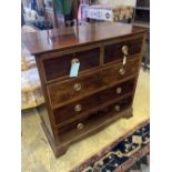 An Edwardian Maples banded mahogany chest, width 107cm, depth 56cm, height 108cm