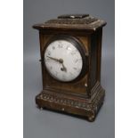 A 19th century French giltwood timepiece, with 3.75 inch convex enamelled dial, replacement