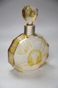 A Bohemian cut glass scent bottle with German 800 standard silver collar, height 25cmCONDITION: