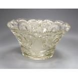 A heavy cut glass bowl, diameter 29cm