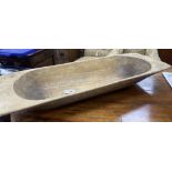 A 19th century flour trough, width 100cm, depth 36cm, height 14cm