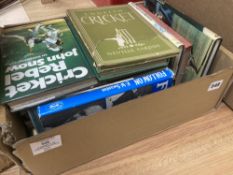 A quantity of cricket-related books