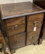 A George III mahogany commode, width 54cm depth 45cm height 72cm