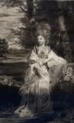 Walton After Reynolds, mezzotint, Lady Bampfylde, 64 x 39cm