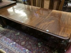 A Victorian mahogany extending dining table, 230cm extended (two spare leaves), width 120cm height