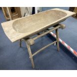 A 19th century flour trough on stand, width 117cm, depth 59cm, height 70cm