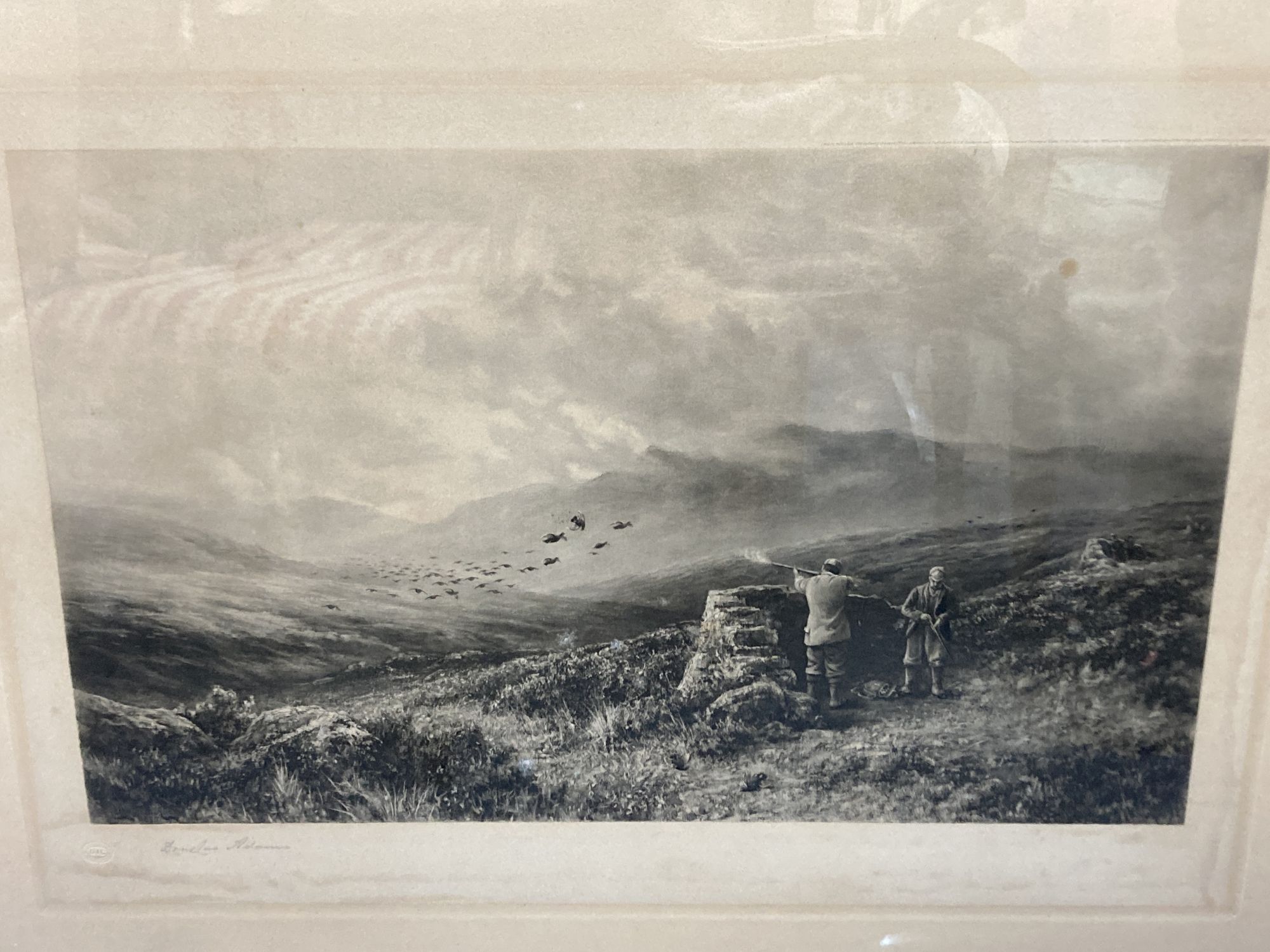 Archibald S. Worthey, photolithograph, Grouse Shooting, signed in pencil, 51 x 82cm, a similar - Image 4 of 6