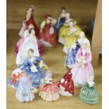 A collection of fourteen Royal Doulton figures