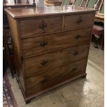 A Victorian mahogany chest of drawers, width 99cm depth 49cm height 104cm