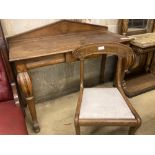 An early Victorian oak console table, width 126cm depth 58cm height 96cm