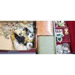 A quantity of assorted costume jewellery including Art Deco paste set jewellery.