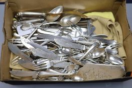 A part service of Italian 800 standard silver flatware in the St Mark's pattern, initialled 'AG',