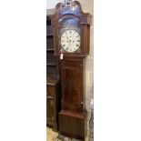 An early 19th century mahogany eight day longcase clock, height 218cm
