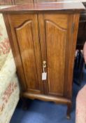 An Edwardian mahogany sheet music cabinet, width 52cm, depth 46cm, height 103cm