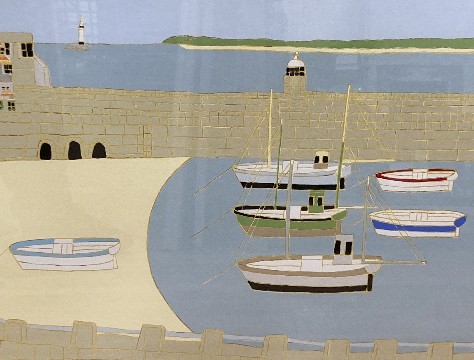 Bryan Pearce (1929-2006), St Ives Society of Artists, 'Toward Godrevy Facing Smeaton Pier',