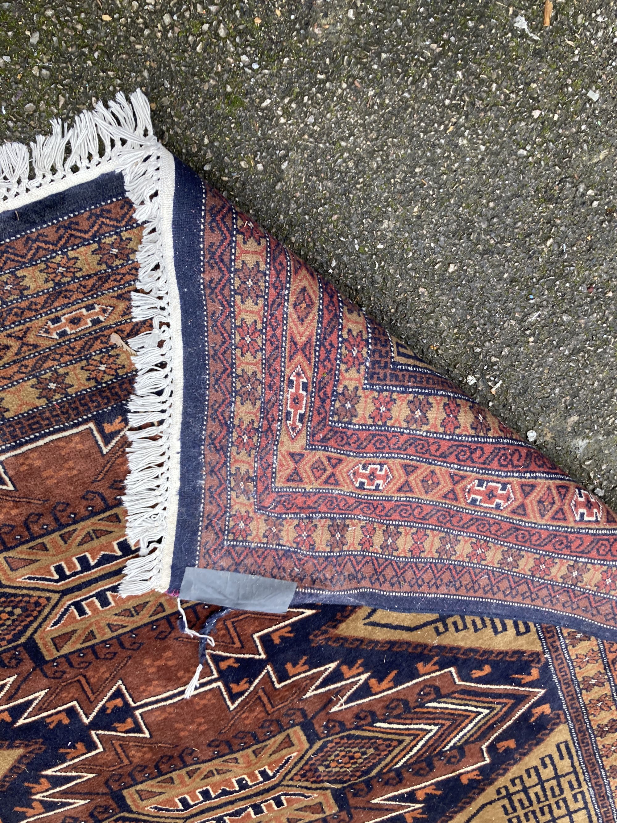 A Caucasian brown ground carpet, 280 x 190cm - Image 3 of 3