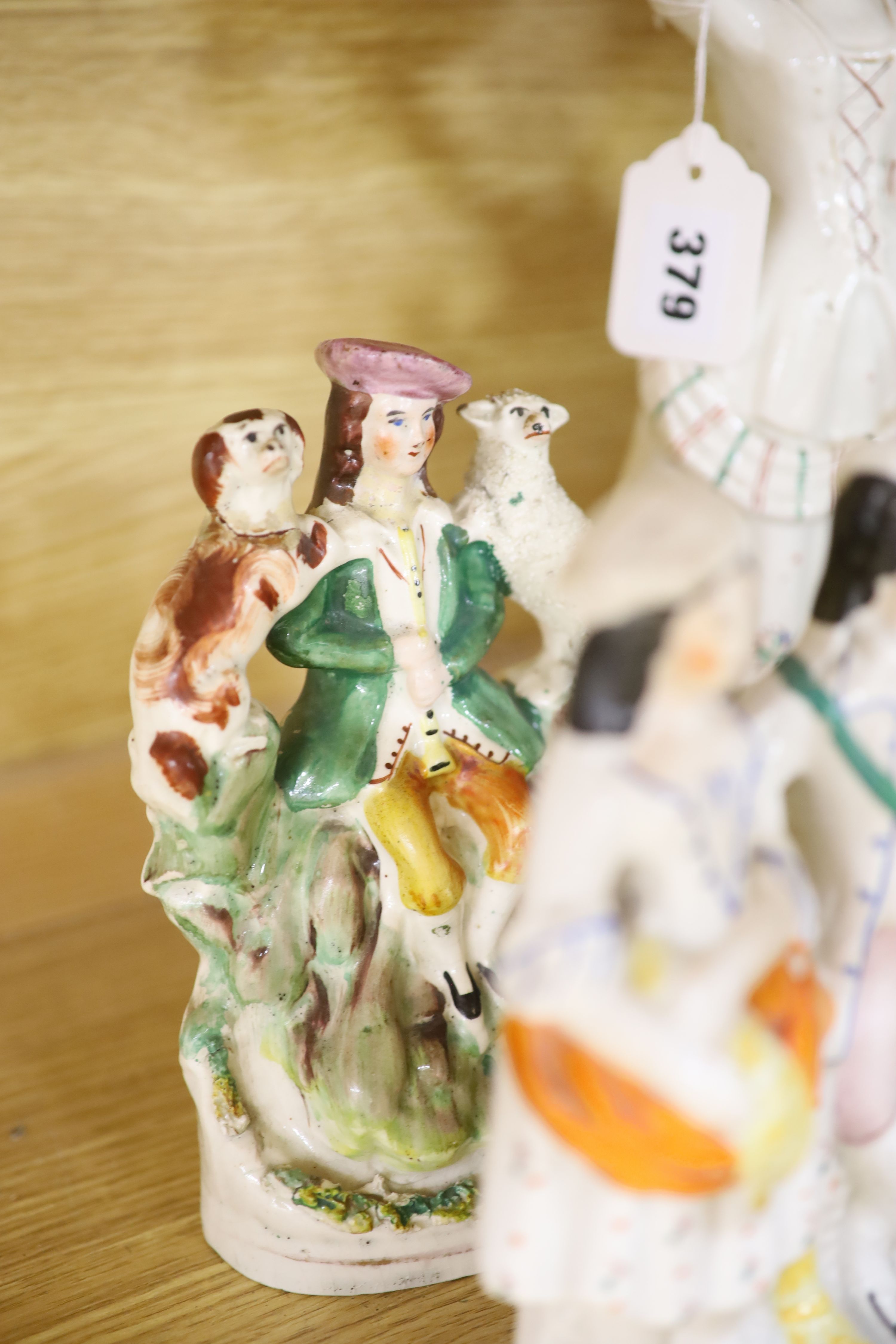 A collection of assorted Staffordshire figures and sundry ceramics including mid 18th century - Image 6 of 8