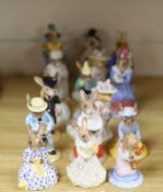 A collection of mostly Doulton bunnykins figures (16)