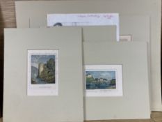 Claude Hamilton Rowbotham (1864-1949), five assorted hand coloured aquatints, including on Loch Eck,