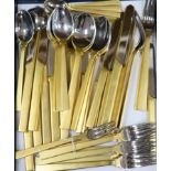 A part canteen of gilded steel Villeroy & Boch cutlery, comprising 50 items.