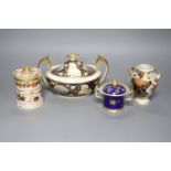 A Chamberlain's Worcester 'Malvern' pot pourri pot, a Derby Imari vase, a Minton sucrier, c.1810 and