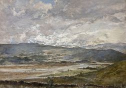Oliver Hall (1869-1957), oil on canvas, Duddon Sands from Kirkby Moor, 1953, 56 x 76cm sold with a