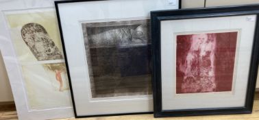 Ann Brunskill RA (1923-2018), three limited edition etchings, comprising 'On the Edge of Sleep',