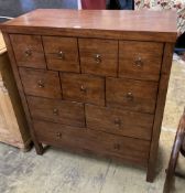 A modern Willis & Gambier mahogany eight drawer chest of drawers, width 96cm, depth 43cm, height