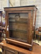 A Victorian walnut pier cabinet, width 80cm, depth 28cm, height 105cm