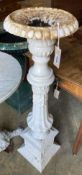 A Victorian white painted cast iron jardiniere stand, height 102cm