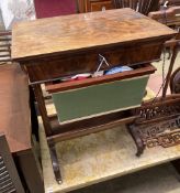 A mahogany work table, width 59cm, depth 42cm, height 75cm