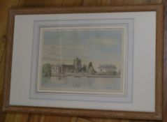 David Addey, watercolour, Cookham Spring, signed and dated 1979, 18 x 26cm