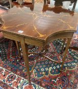 A Sheraton revival mahogany and marquetry inlaid octagonal centre table, width 68cm, depth 67cm,