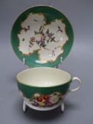 A Worcester tea cup and saucer, c.1770