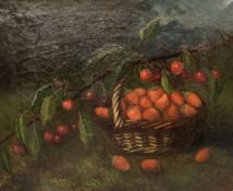 M. Milton, pair oils on canvas, Still lifes of fruit, signed, 37 x 44cm